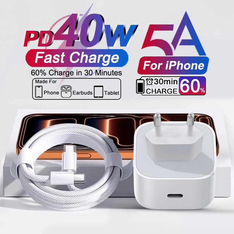 Phone Accessories Online - Caricabatterie Rapido PD 40W per iPhone