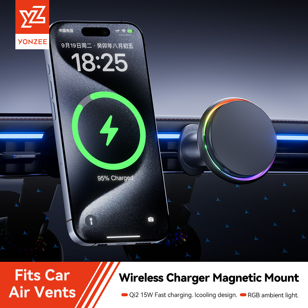 Qi2 Phone Accessories - Supporto per telefono per auto caricabatterie