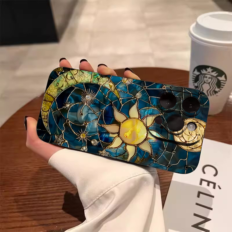 Samsung Accessories Phone - Cover Morbida Estetica con Stampa Sole