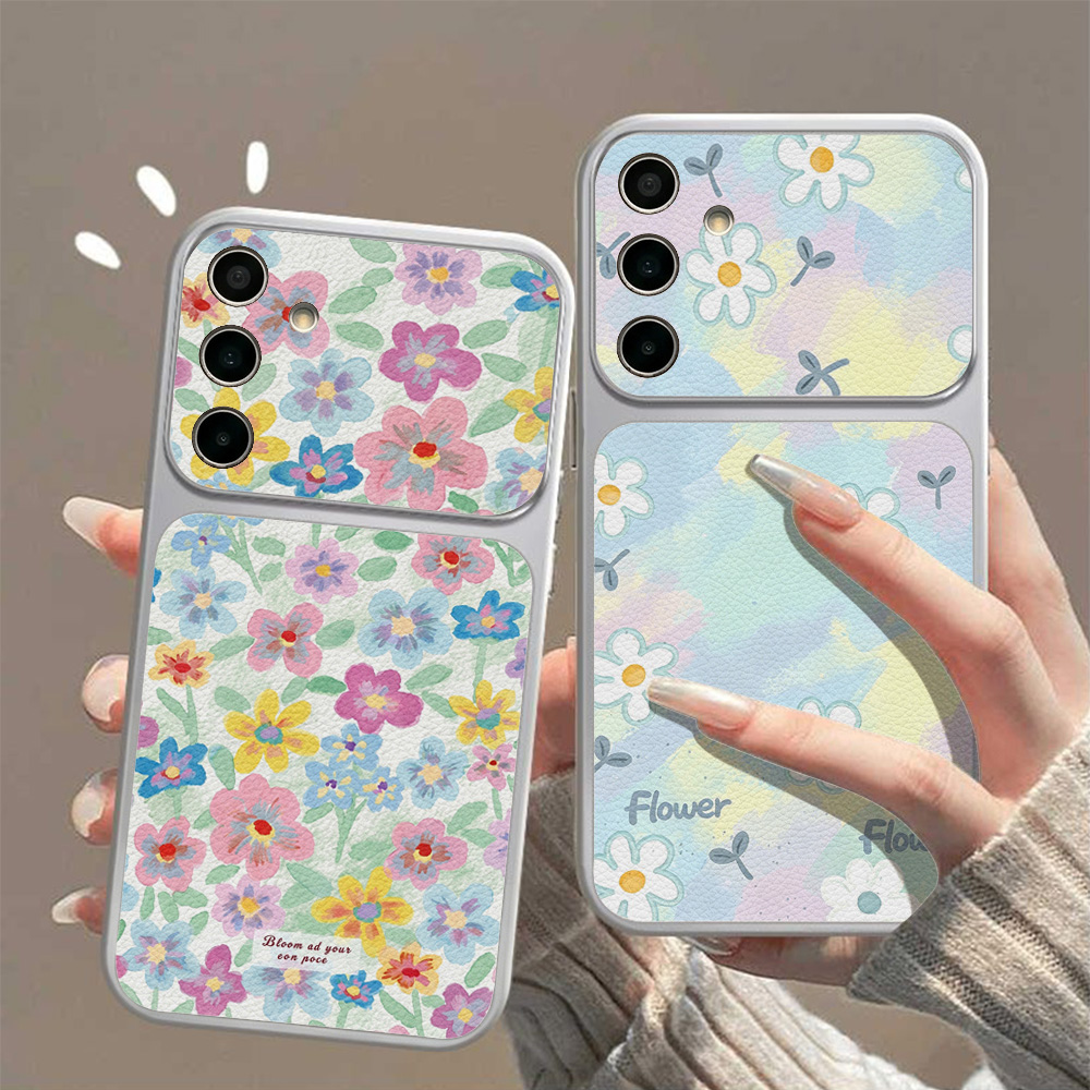 Samsung Accessories Phone - Custodia per telefono in pelle floreale