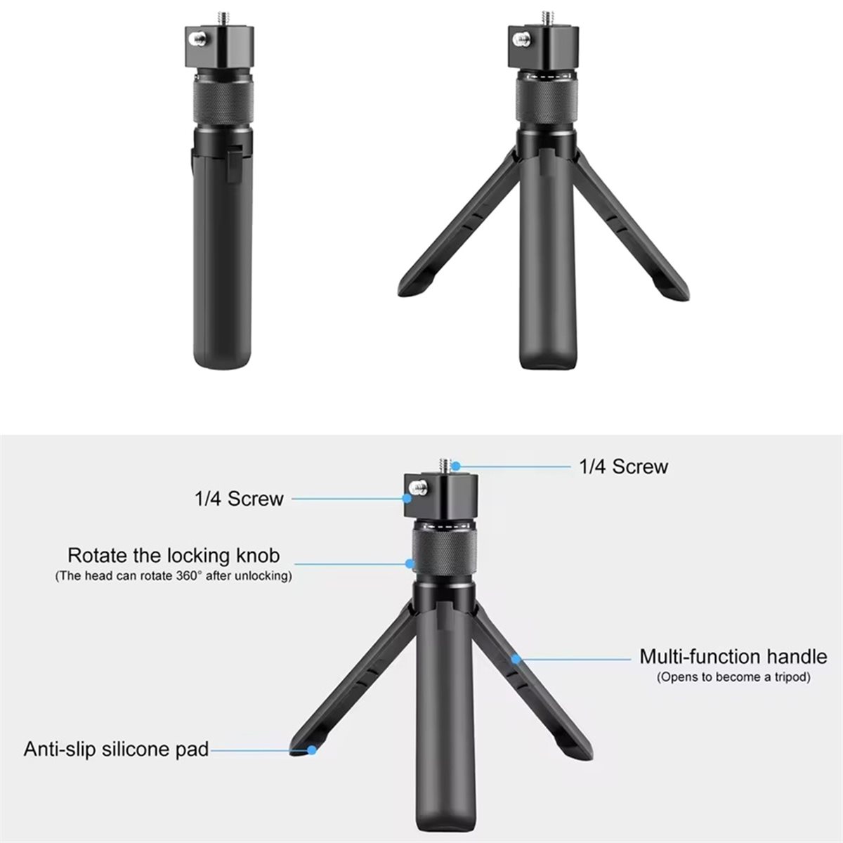 Supporto da Tavolo Rotante N05 - Selfie Stick Tripod recensione e prezzo